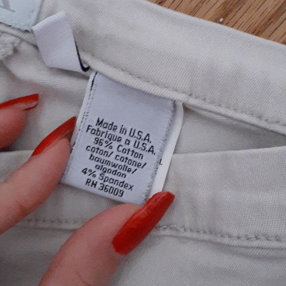 Y2K Calvin Klein Capris w/ Red Orange Flowers - Picture 3 of 6